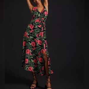 MAEVE BY ANTHROPOLOGIE Ruched Mini Dress in Pink Combo